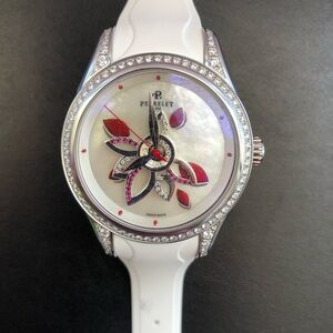 Perrelet White and Red Floral Diamond Watch